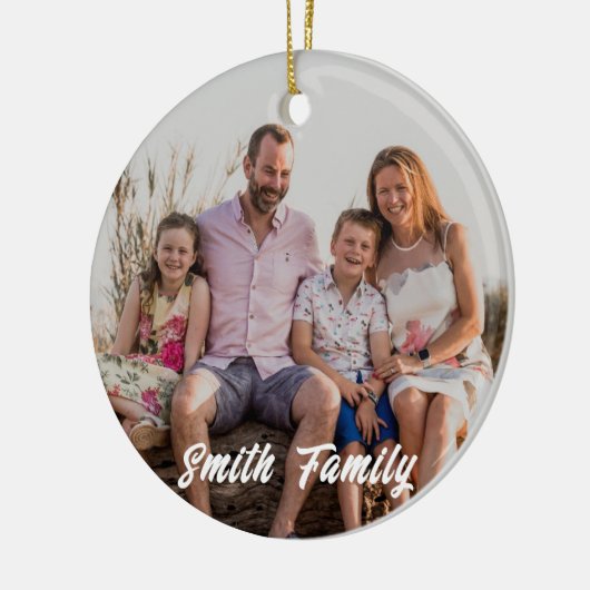 Foto Keramisch Ornament - Gepersonaliseerde Kerst (Links)