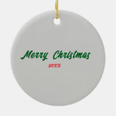 Foto Keramisch Ornament - Gepersonaliseerde Kerst (Achterkant)