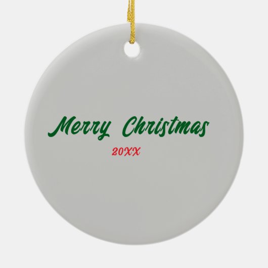 Foto Keramisch Ornament - Gepersonaliseerde Kerst (Achterkant)