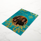 Foto Kersenbloesem Tibetaanse bruiloft Folie Uitnodiging (Gedraaid)