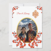 Foto Kersenbloesem Tibetaanse bruiloft Kaart (Voorkant)