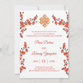 Foto Kersenbloesem Tibetaanse bruiloft Kaart (Achterkant)