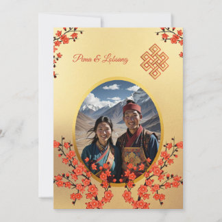 Foto Kersenbloesem Tibetaanse bruiloft Kaart