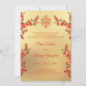 Foto Kersenbloesem Tibetaanse bruiloft Kaart (Achterkant)