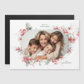 Foto Kerst Botanische Magnetische Vakantie Kaart (Voorkant / Achterkant)