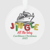 Foto Kerst Cruise Rood Personaliseren Ornament (achterkant)