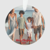 Foto Kerst Cruise Rood Personaliseren Ornament (voorkant)