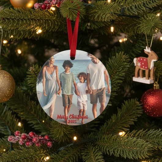 Foto Kerst Cruise Rood Personaliseren Ornament