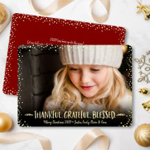 Foto Kerst Dankbaar Goud