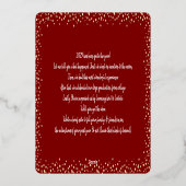 Foto Kerst Dankbaar Goud Folie Feestdagenkaart (Achterkant)