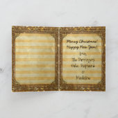 Foto Kerst Elegant Vakantie Kaart (Binnen)