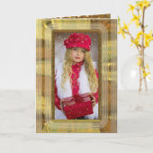 Foto Kerst Elegant Vakantie Kaart (Gele Bloem)