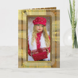 Foto Kerst Elegant Vakantie Kaart