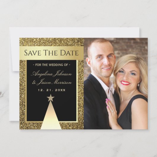 Foto Kerst Huwelijk Save The Date (Voorkant)