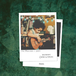  Foto Kerst Kaart - blauw & wit Lichten