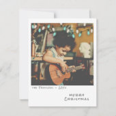 Foto Kerst Kaart - blauw & wit Lichten (Voorkant)