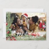 Foto Kerst Kaart Dubbelzijdige Moderne Vakantie (Voorkant)