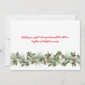 Foto Kerst Kaart Dubbelzijdige Moderne Vakantie (Achterkant)