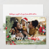 Foto Kerst Kaart Dubbelzijdige Moderne Vakantie (Voorkant / Achterkant)