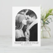 Foto Kerst Kaart Gebogen Ontwerp voor Feestdagen (Staand voorkant)