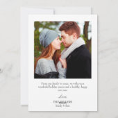 Foto Kerst Kaart Gebogen Ontwerp voor Feestdagen (Achterkant)