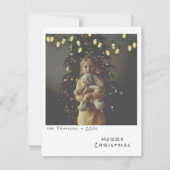 Foto Kerst Kaart - Gele Lichten (Voorkant)