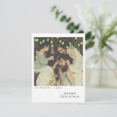  Foto Kerst Kaart Groen & Geel Licht (Staand voorkant)