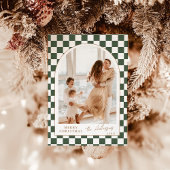 Foto Kerst Kaart | Moderne groene vakantie Kaart