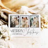 Foto Kerst Kaart, Moderne Vrolijke Kerst Feestdagenkaart