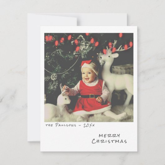 Foto Kerst Kaart - Rode Lichten (Voorkant)