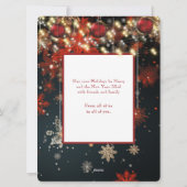 Foto Kerst Kaart Sneeuwvlokken String Lights (Achterkant)