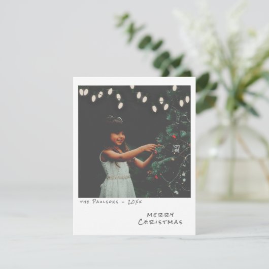 Foto Kerst Kaart - Wit Licht (Staand voorkant)