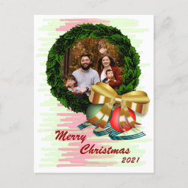Foto Kerst krans Briefkaart