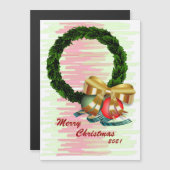 Foto Kerst Krans Magnetische Kaart (Voorkant / Achterkant)