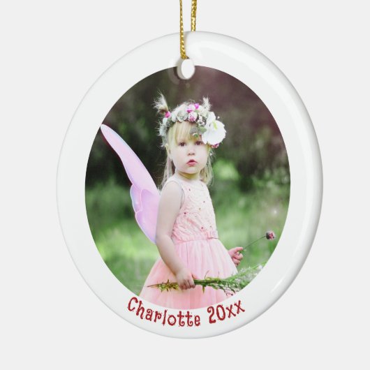 Foto Kerst Ornament met de Naam van het Kind (Links)