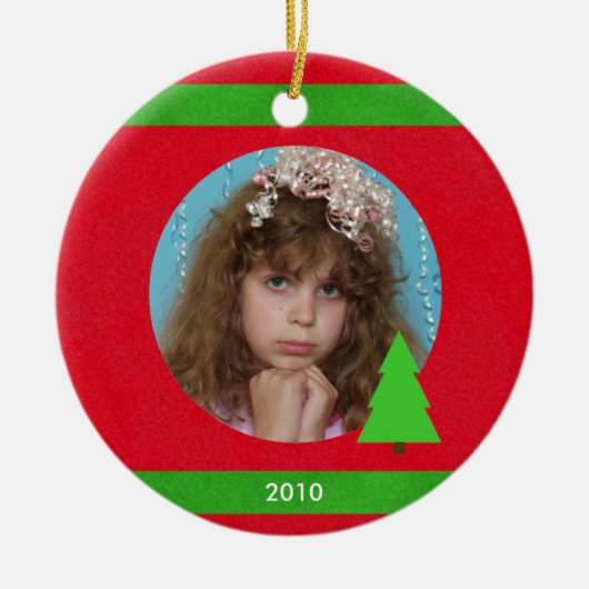Foto Kerst Ornament met Jaar (Voorkant)