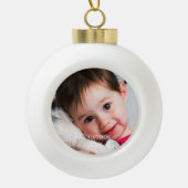 Foto Kerst Ornament White Bulb Uw Afbeelding (Voorkant)