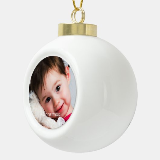 Foto Kerst Ornament White Bulb Uw Afbeelding (Rechts)