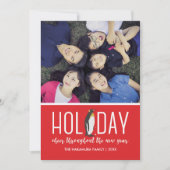 Foto Kerst Pengoen Vrolijkheid Feestdagenkaart (Voorkant)