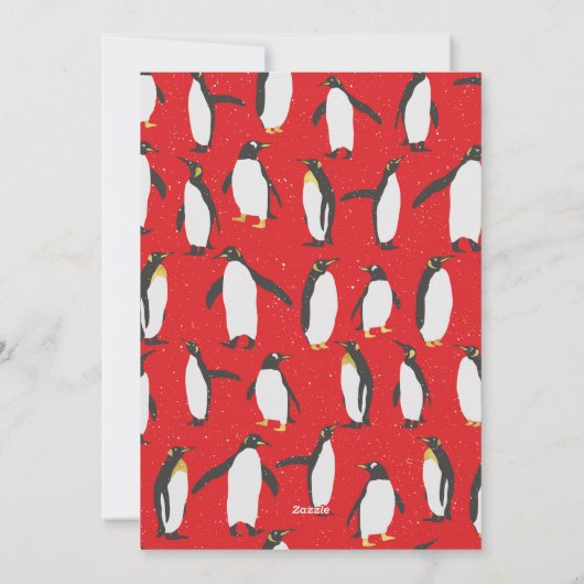 Foto Kerst Pengoen Vrolijkheid Feestdagenkaart (Achterkant)