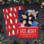 Foto Kerst Pengoen Vrolijkheid Feestdagenkaart