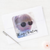 Foto Kerst Plein Stickers (Envelop)