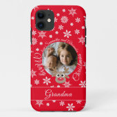 Foto Kerst Rood Schattige rendier Wit Script Case-Mate iPhone Case (Achterkant)