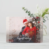 Foto Kerst Rustiek Feestdagenkaart (Staand voorkant)