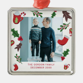 Foto Kerst Schattigee koekjes Metalen Ornament