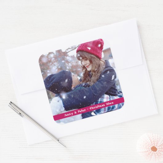 Foto-Kerst stickers (Envelop)