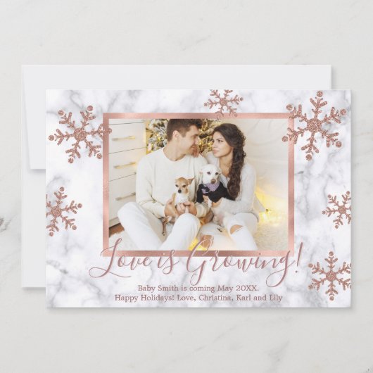 Foto Kerst Zwangerschap Aankondiging Kaarten (Voorkant)
