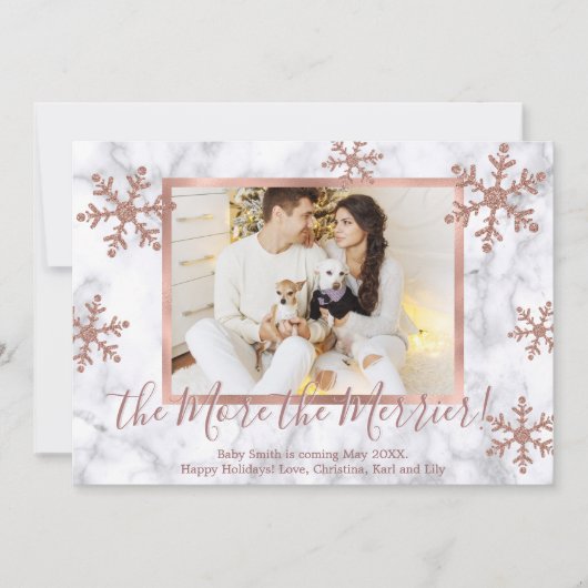 Foto Kerst Zwangerschap Aankondiging Kaarten (Voorkant)