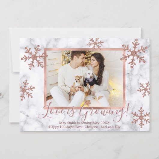 Foto Kerst Zwangerschapsaankondiging Kaarten (Voorkant)
