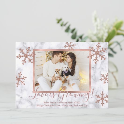 Foto Kerst Zwangerschapsaankondiging Kaarten (Staand voorkant)